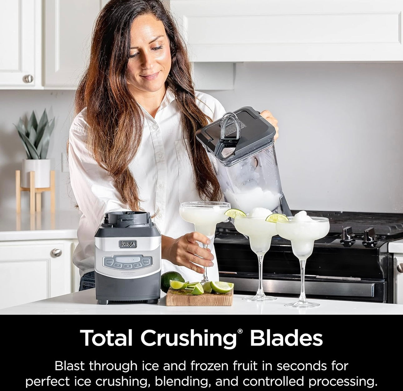 Ninja BL660 Professional Compact Smoothie & Food Processing Blender, 1100-Watts, 3 Functions - 2-oz.* Pitcher, (2) 16-oz. To-Go Cups & Spout Lids - Gray