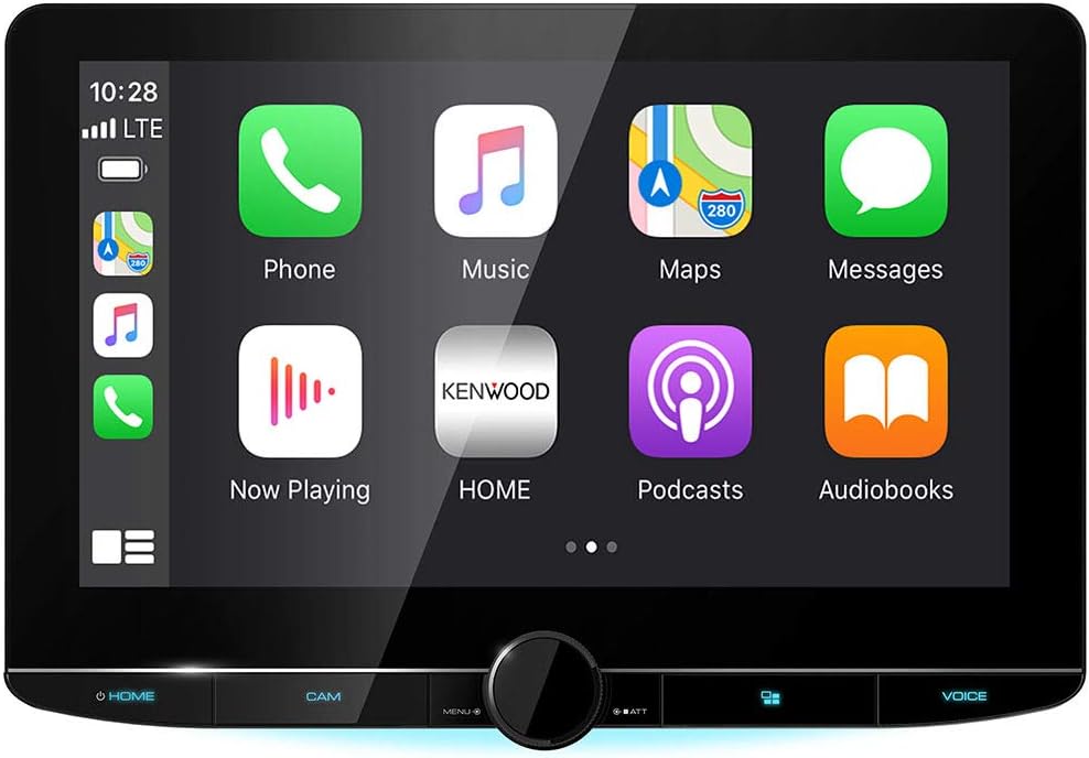 KENWOOD eXcelon Reference 10.1" Digital Multimedia Bluetooth Car Stereo with USB, 10.1" Floating Touchscreen HD Display, AM/FM HD Radio, Double DIN, Apple CarPlay or Android Auto, SiriusXM