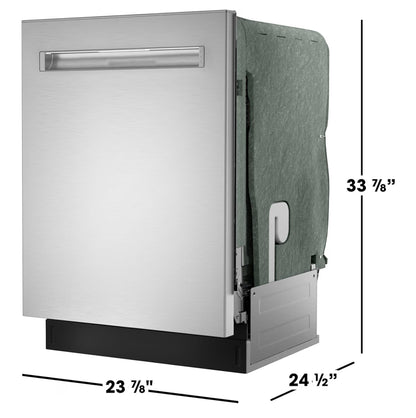 SHARP SDW6767HS Smart Dishwasher Works with Alexa. Includes LED Interior lights, Stainless Steel interior, Heated Dry with Fan Assist, Wash Zone cleans half load on either rack, Adjustable Third Rack
