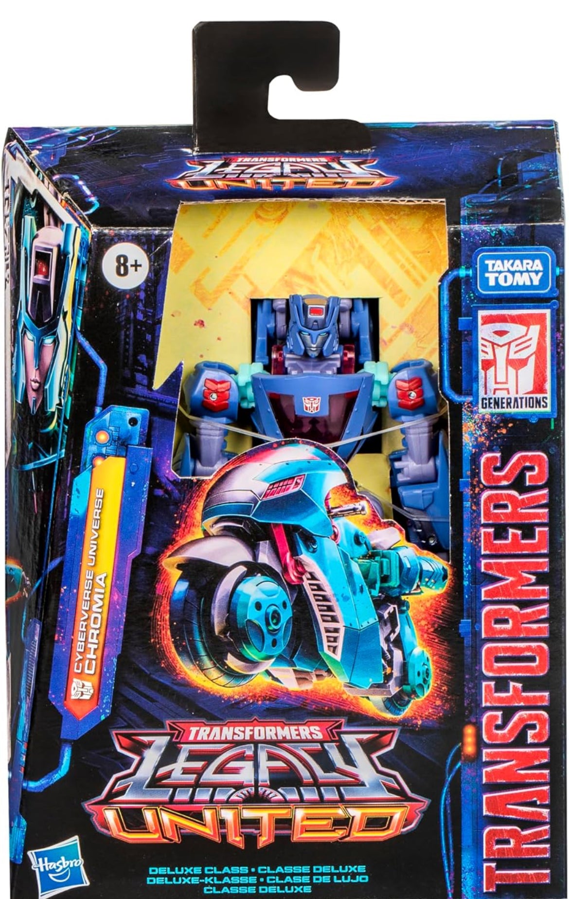 Transformers Legacy United Deluxe Klas Cyberverse Universe Chromia, 5.5 duim Omskakelbare Aksiefiguur (8)