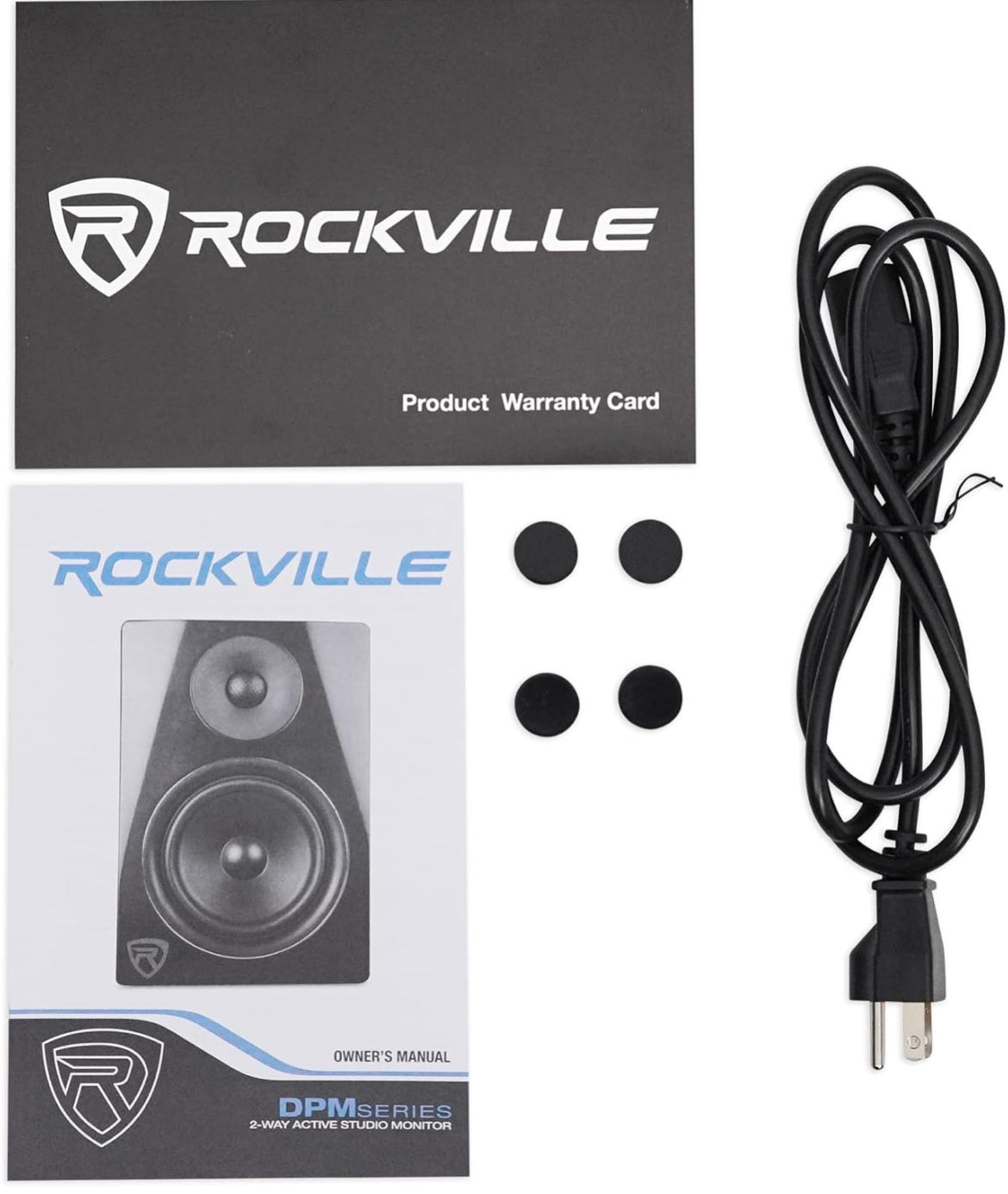 Rockville Pair DPM5B 5.25" 300w Active Studio Monitors - BUNDLE