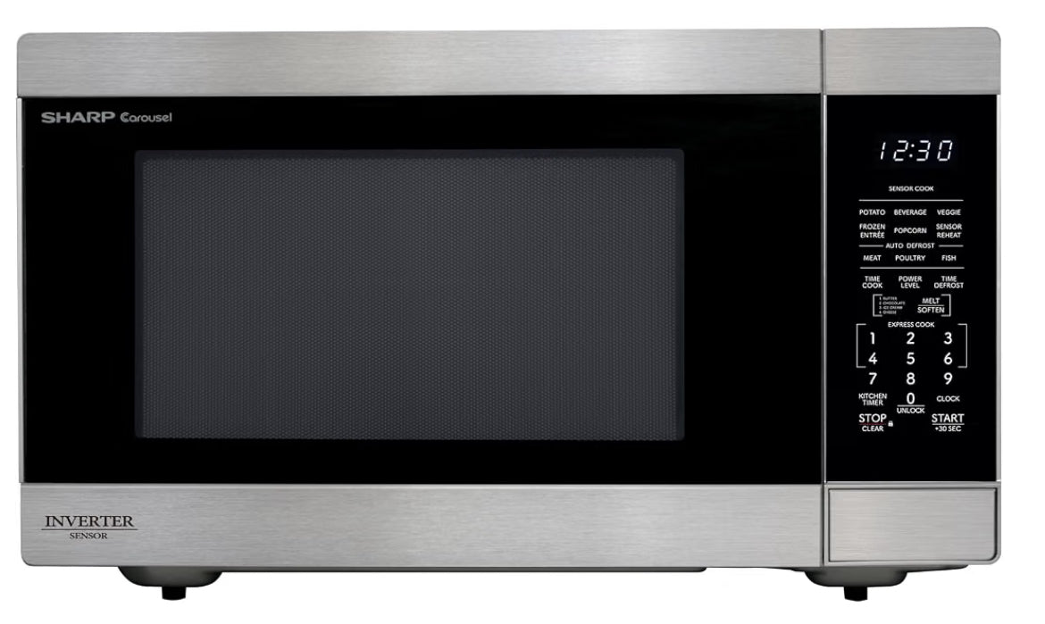 Sharp SMC2266KS 2.2 cu. ft. 1200W Stainless Steel Countertop Microwave Oven
Stainless Steel, Removable 16.5" Carousel Turntable