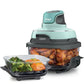 Ninja Crispi 4-in-1 Portable Glass Air Fryer Cooking System, 4 QT & 6 Cup Glass Containers with Storage Lids - Mint, FN101MT
