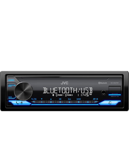 JVC KD-SX27BT Kar Stereo met Bluetooth, 100W Digitale Media Ontvanger, 1.5A USB om Toestelle te Laai, Enkel DIN Hoofeenheid, AM/FM, Aux-in, JVC Afstandsbeheer App