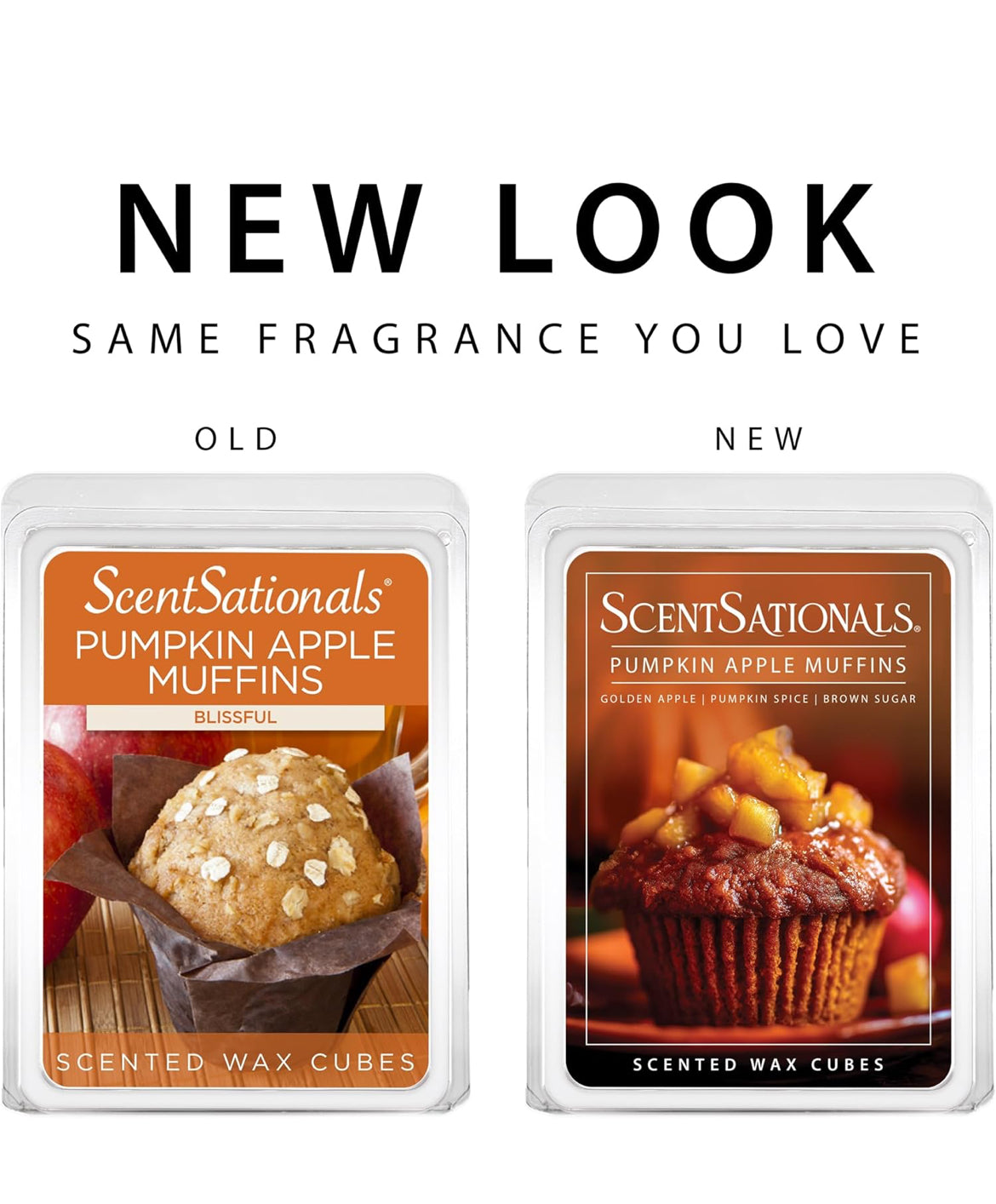 Scentsationals Wax Melts Strong Scent - Pumpkin Apple Muffins - Long Lasting Scented Melts for Warmers, 10oz (Pack of 4)