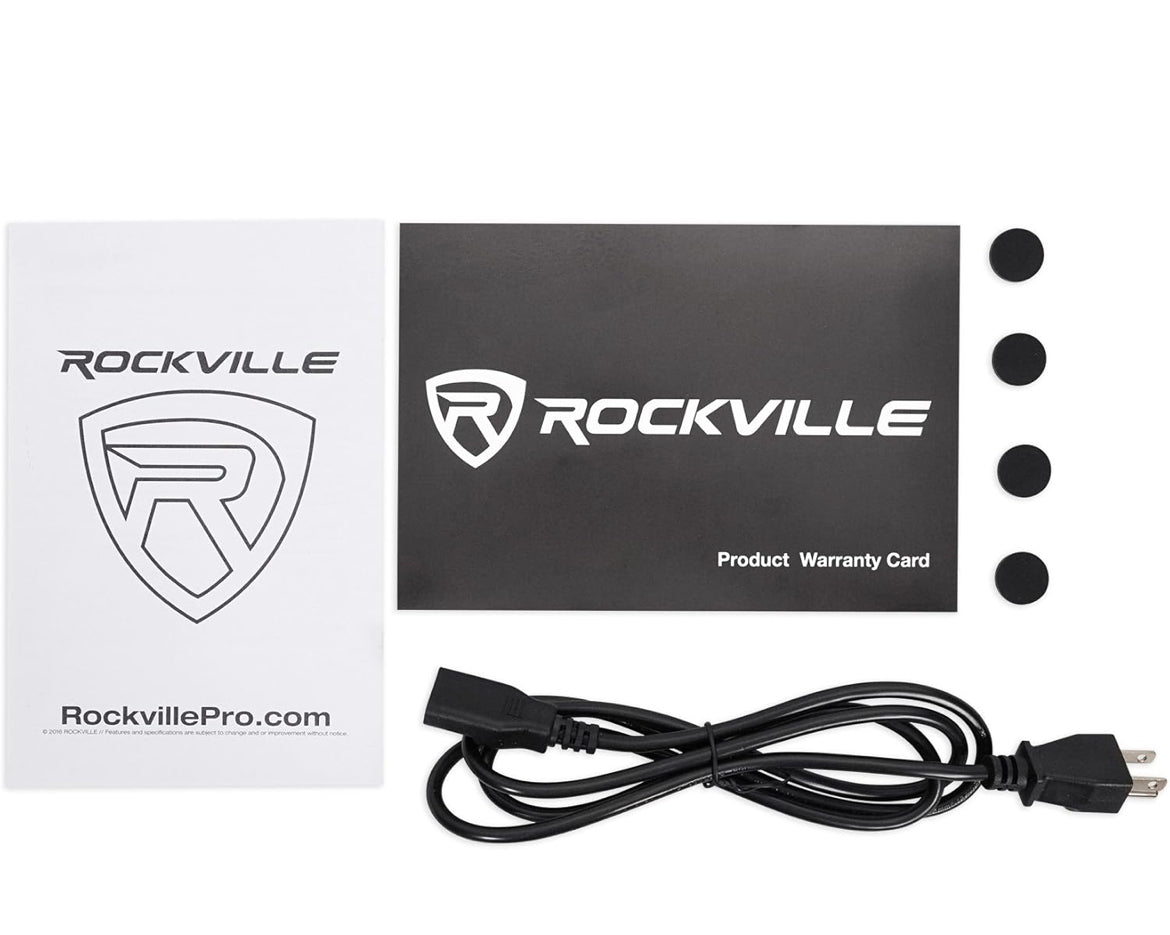 Rockville 2 DPM6W Dual Powered 6.5" 420 Watt Active Studio Monitors+Stands+Pads