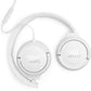 JBL Tune 520C - USB-C Wired on-Ear Headphones with Hi-Res Audio Support, Pure Bass Sound, Comfort fit, USB-C connectivity, 3-Button Remote with Microphone and EQ presets Control (White)