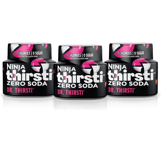 Ninja Thirsti Gegeurde Waterdruppels, ZERO SODA Dr. Thirsti, Klassieke Koeldrankgeure Nul Kalorieë, Nul Suiker - 355ml drankies (3 Pak)