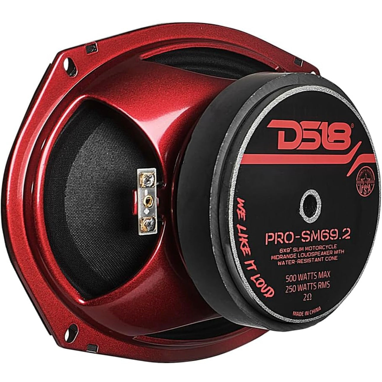 DS18 PRO-SM69.2 6x9 Shallow Water Resistant Cone Mid-Range Loudspeaker (1 Speaker)