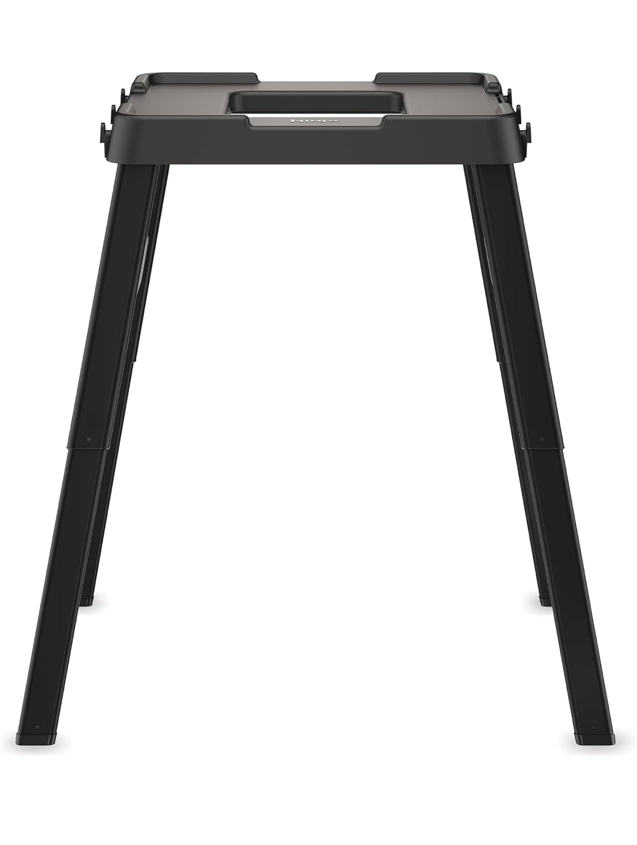 Ninja STAND Buite-Staan, Houtvuurprodukte, Verstelbare Hoogte, Eetgerei-Houer, Sytafel-Versoenbaar, Weerbestand, Swart, 26" x 34" x 34