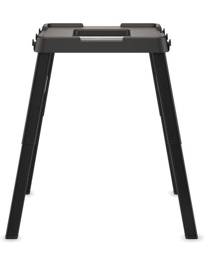 Ninja STAND Buite-Staan, Houtvuurprodukte, Verstelbare Hoogte, Eetgerei-Houer, Sytafel-Versoenbaar, Weerbestand, Swart, 26" x 34" x 34