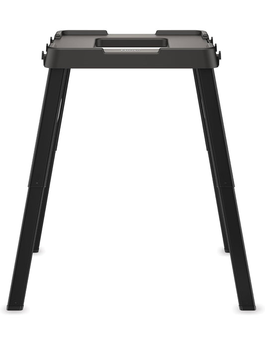 Ninja STAND Buite-Staan, Houtvuurprodukte, Verstelbare Hoogte, Eetgerei-Houer, Sytafel-Versoenbaar, Weerbestand, Swart, 26" x 34" x 34