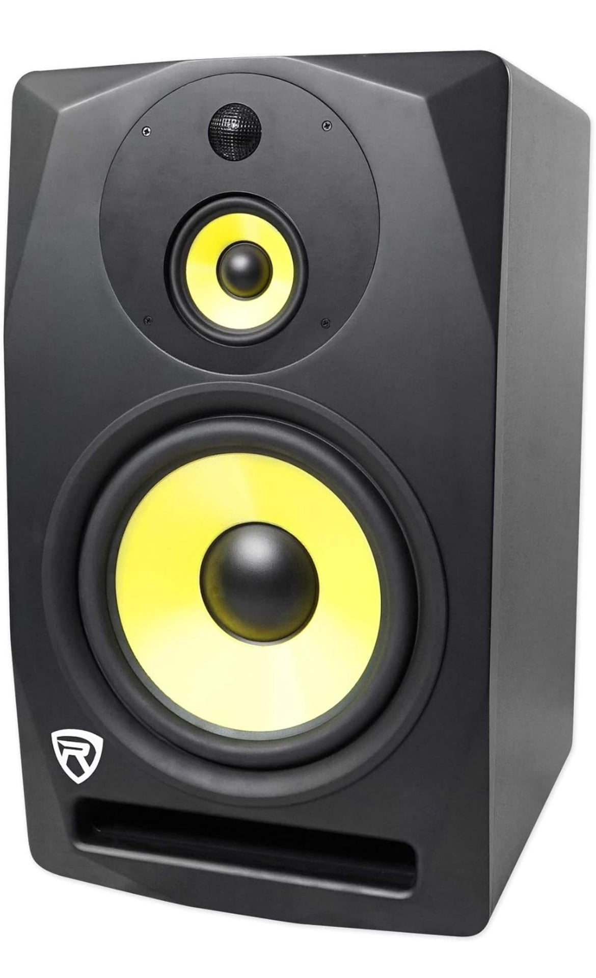 Rockville 10" 400w Powered Active 3-Way Studio Monitor Speaker Full Range, Black, 10 inch
