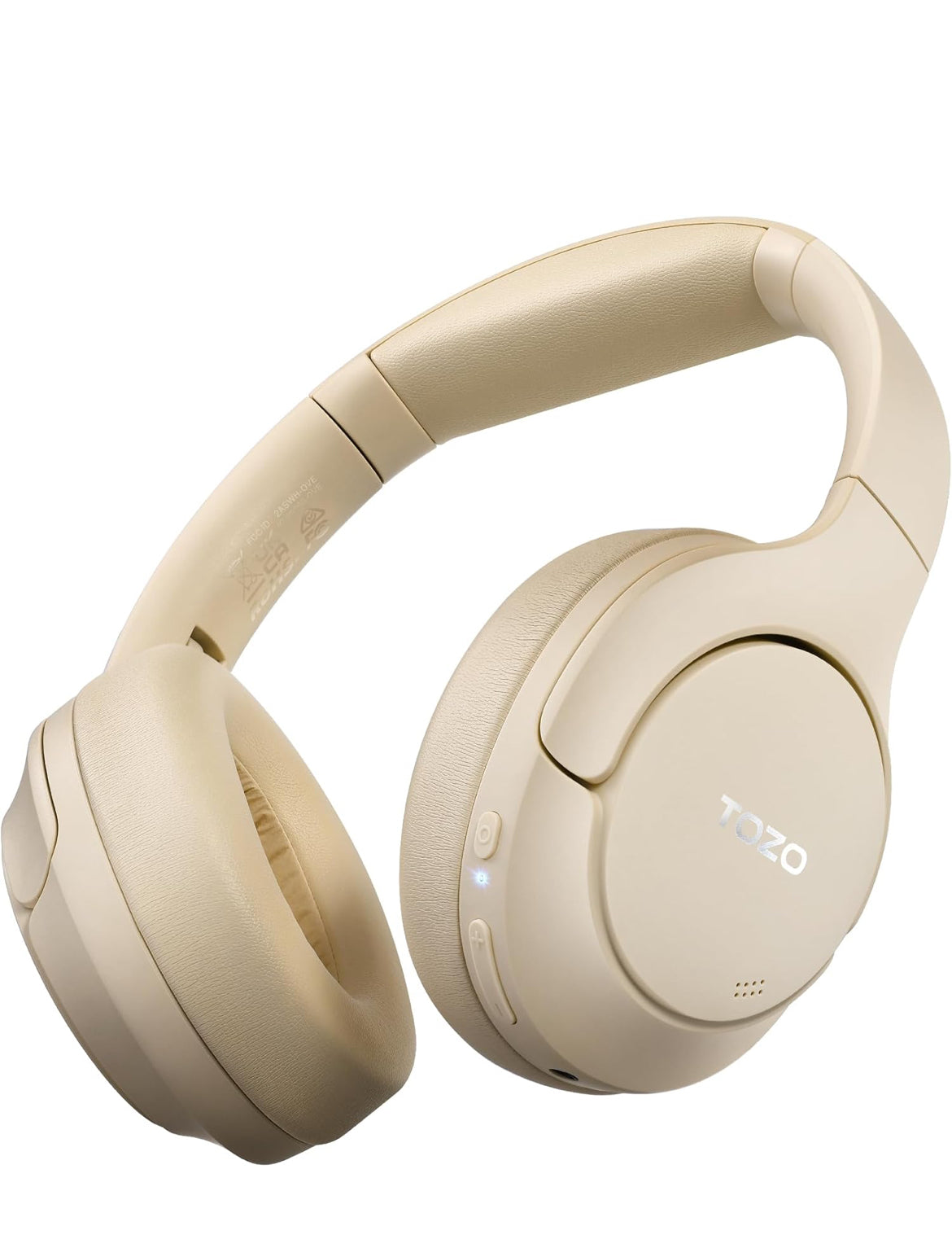 HT2 Hybrid Active Noise Cancelling Headphones, Wireless Over Ear Bluetooth Headset, 60H Playtime - Khaki