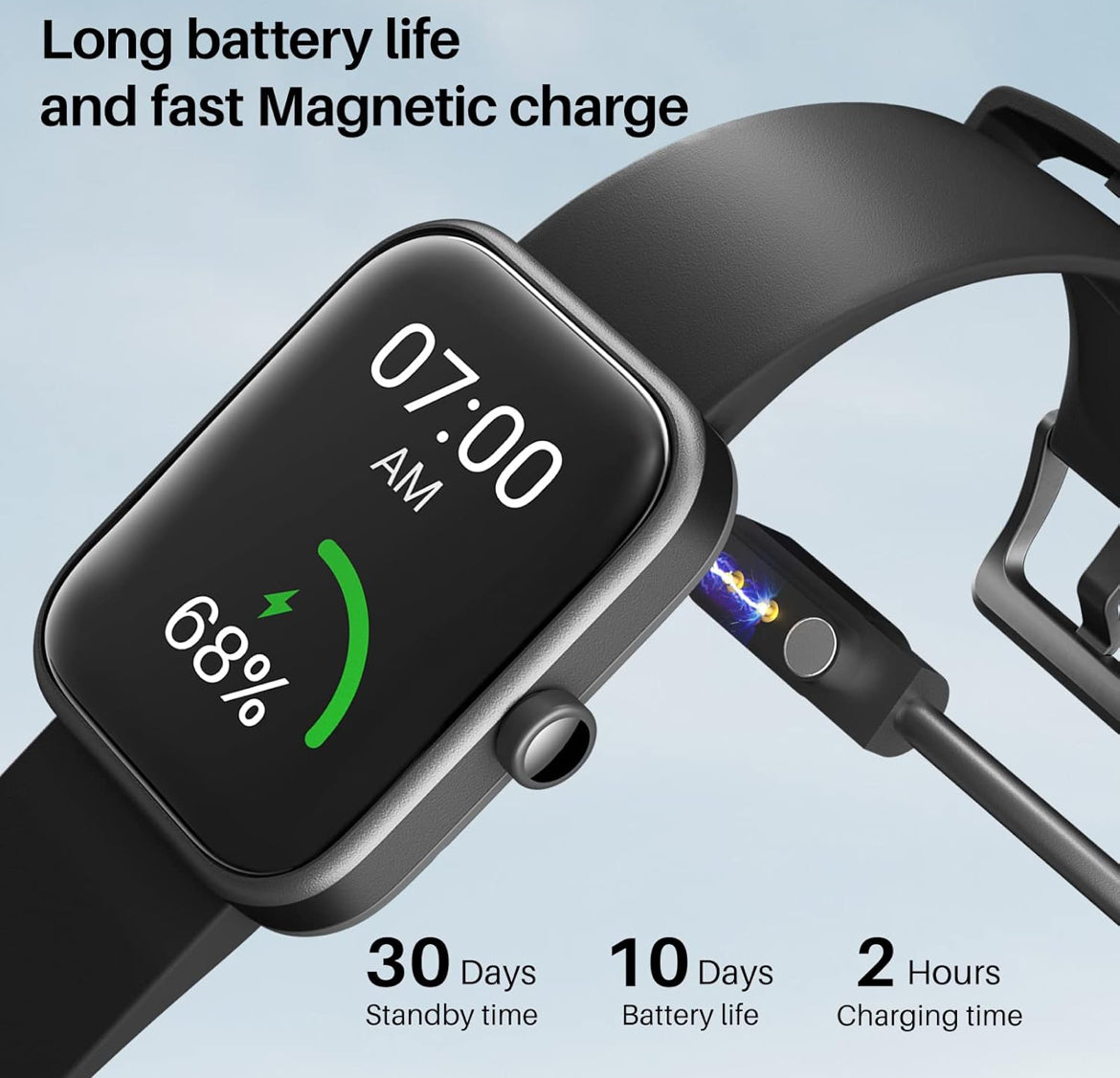 S2 1.69" Smart Watch Alexa Built-in Fitness Tracker w/ Heart Rate and Blood Oxygen Monitor, Sleep Monitor Waterproof