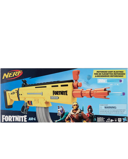 Fortnite AR-L Nerf Elite Dart Blaster - Motorized Toy Blaster, 20 Official Nerf Fortnite Elite Darts, Flip Up Sights - for Youth, Teens, Adults