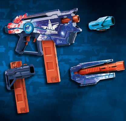 Nerf Loadout Galactic Commander Motorized Blaster, 3 Firing Modes, 3 Attachment Accessories, 48 Nerf N1 Darts, Kids Toys & Gifts, Ages 8+