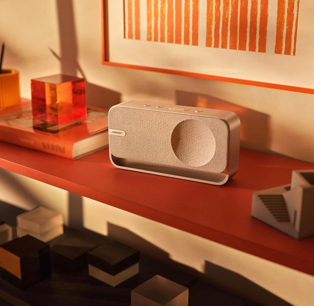 Bose SoundLink Premium Portable and Wireless Bluetooth Bookshelf Speaker- Light Silver