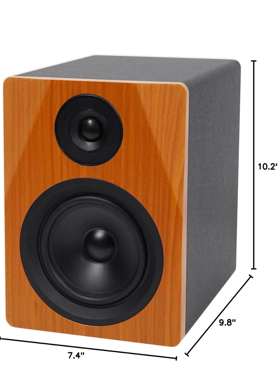 Rockville 5.25" 2-Way 150W Wood Active/Powered Studio Monitor Speaker (DPM5C)