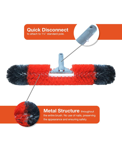 BLACK+DECKER Swembadborsel, 360 Grade Borselhare, 18 Duim