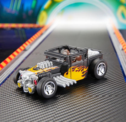 TRANSFORMERS Collaborative Hot Wheels x Bone Shaker, Deluxe Class 5-Inch Robot Action Figure Converts to Car, Car Toys for Ages 8+