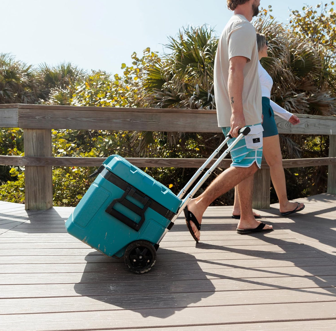 Igloo Trailmate 52Qt Wheeled Cooler, Insulated Hard Shell Ice Chest - Modern Blue