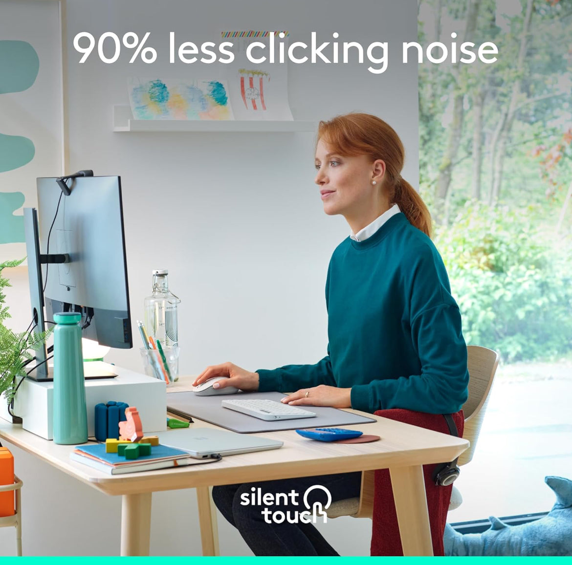 Logitech Wireless Muis Signature M650 L Volgrootte - Groot Hande, Stil Kliek, Aanpasbare Knoppies, Bluetooth, rekenaar/Mac/Chromebook - Off-White, Regshandig, Groot