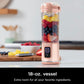 Ninja BC155PS Blast Two-Pack Portable Blender, Cordless, 18oz. Vessel, Personal Blender BPA Free, Leakproof-Lid & Sip Spout, Rechargeable, Dishwasher Safe Parts - Peach & Stone