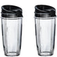 Nutri Ninja 24-Ounce BPA-Free Tritan Cup with Spout Lid, 2-Pack, XSK2424, Compatible with: BL45x/BL48x/BL49x/BL64x/BL68x/BN4xx/BN75x/BN8xx/BR6xx/ SS1xx/SS15x/SS3xx/SS4xx/CB1xx/CB3xx/CB4xx/TB3xx/TB4xx