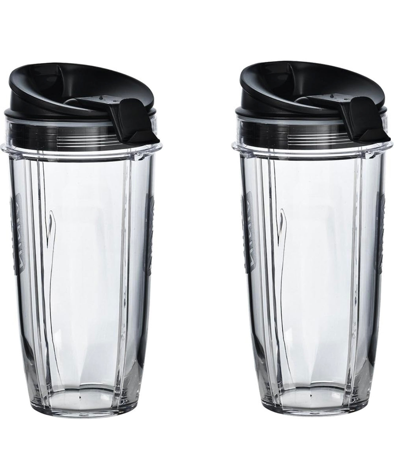 Nutri Ninja 24-Ounce BPA-Free Tritan Cup with Spout Lid, 2-Pack, XSK2424, Compatible with: BL45x/BL48x/BL49x/BL64x/BL68x/BN4xx/BN75x/BN8xx/BR6xx/ SS1xx/SS15x/SS3xx/SS4xx/CB1xx/CB3xx/CB4xx/TB3xx/TB4xx