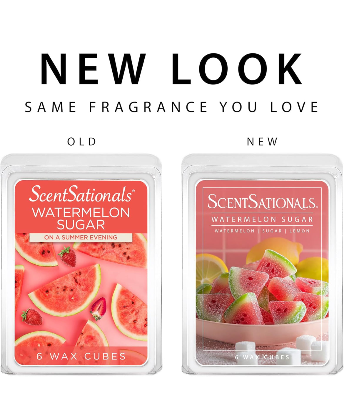 Scentsationals Wax Melts, Wax Cubes Strong Scent - Fruit Collection Watermelon Sugar - Long Lasting Scented Wax Melts for Warmer - 10oz (Pack of 4)