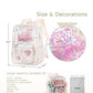Clear Backpack for Girls Women Transparent Kids Elementary College School Bag Travel Laptop Backpacks Large Bookbags (Off-white)