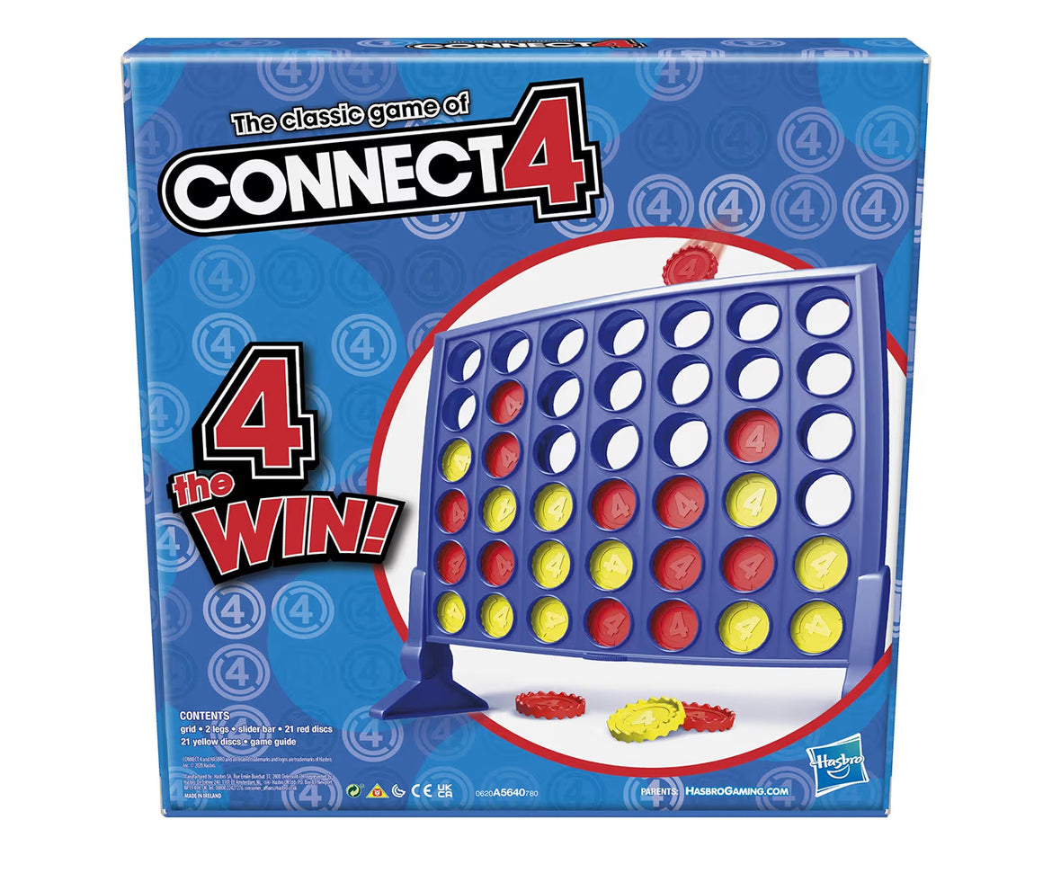 Hasbro Gaming Connect 4 Classic Grid,4 in a Row Game - Strategy Board Games for Kids