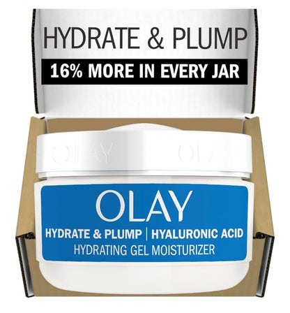 Olay Hialuroniese Suur Gesigbevogtiger, Voller & Hidrerende Jel vir Droë Vel, Behou & Herstel Vog, met Niasinamied (56 g)