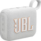 JBL Go 4 - Ultra-Portable, Waterproof and Dustproof Bluetooth Speaker, Big Pro Sound with Punchy bass, 7-Hour Built-in Battery, Made in Part with Recycled Materials (White)