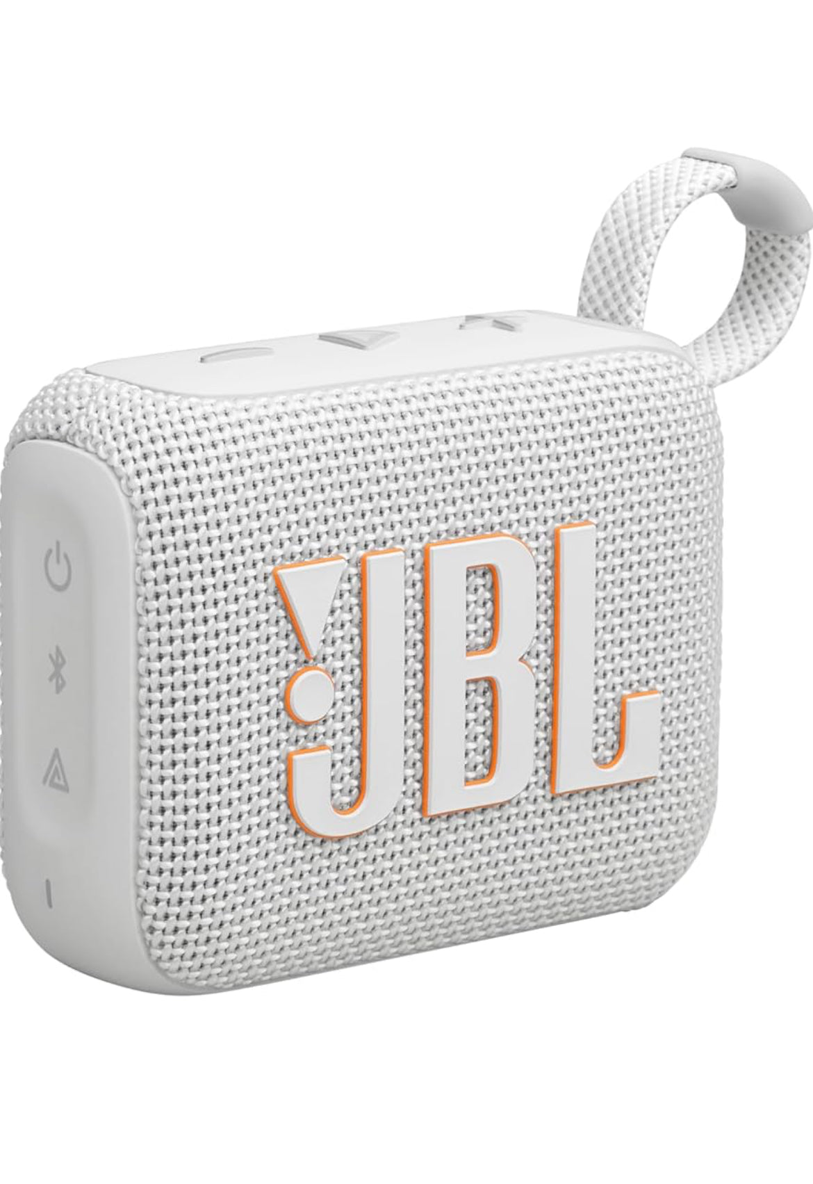 JBL Go 4 - Ultra-Portable, Waterproof and Dustproof Bluetooth Speaker, Big Pro Sound with Punchy bass, 7-Hour Built-in Battery, Made in Part with Recycled Materials (White)
