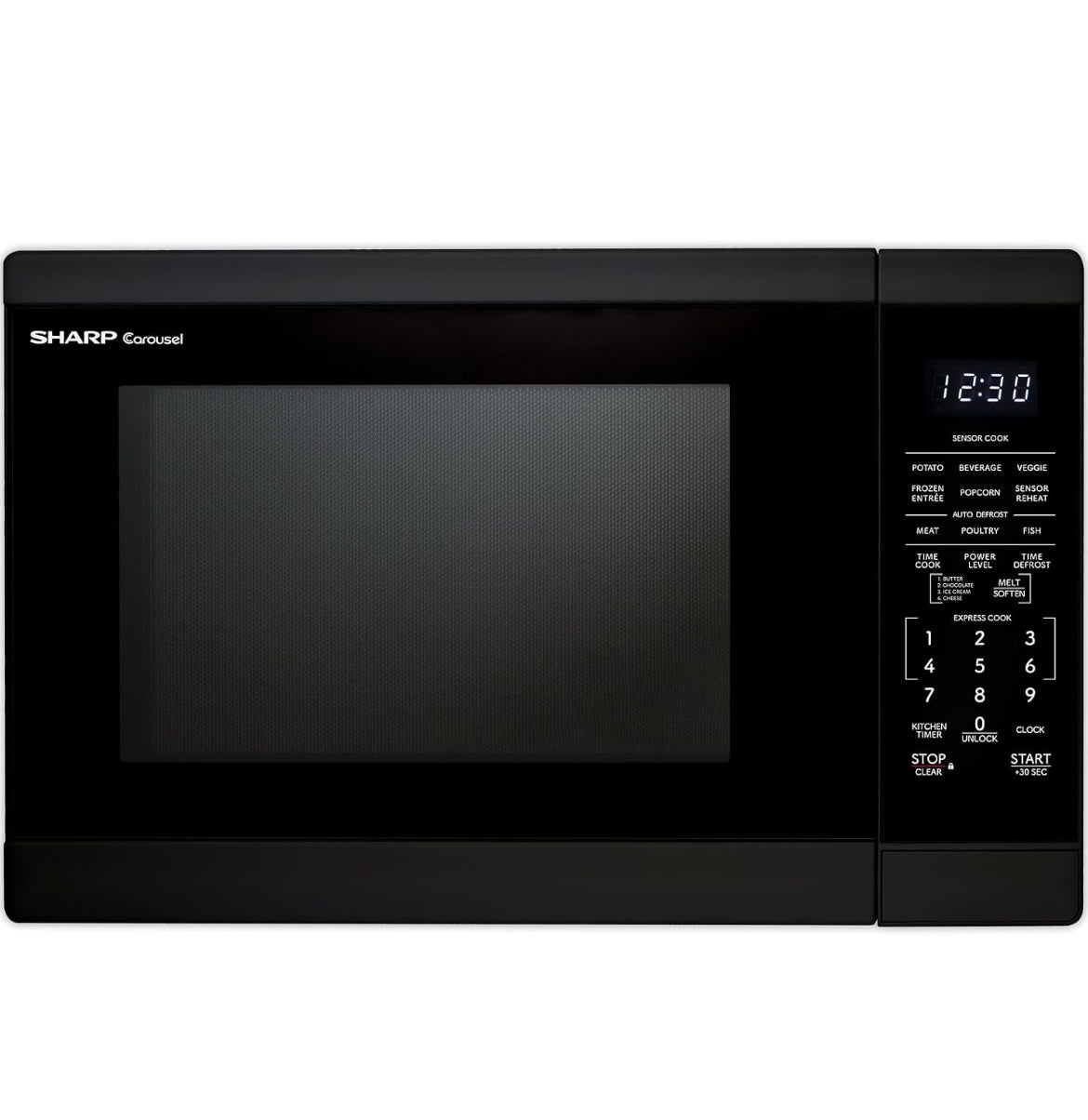 Sharp SMC1461KB 1.4 cu. ft. 1100W Black Countertop Microwave Oven
Removable 12.4" Carousel Turntable