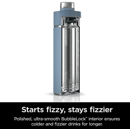 Ninja DW2401BL Thirsti 24oz Reiswaterbottel Lekvry, 24 Uur Koud, Skottelgoedwasser Veilig, Roesvrye Staal Geïsoleerde Tuimelaar - Stormblou