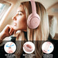 Hybrid Active Noise Cancelling Headphones, Wireless Over Ear Bluetooth, 40H Playtime, Hi-Res Audio Custom EQ, Comfort Fit Ear Cups (Pink)