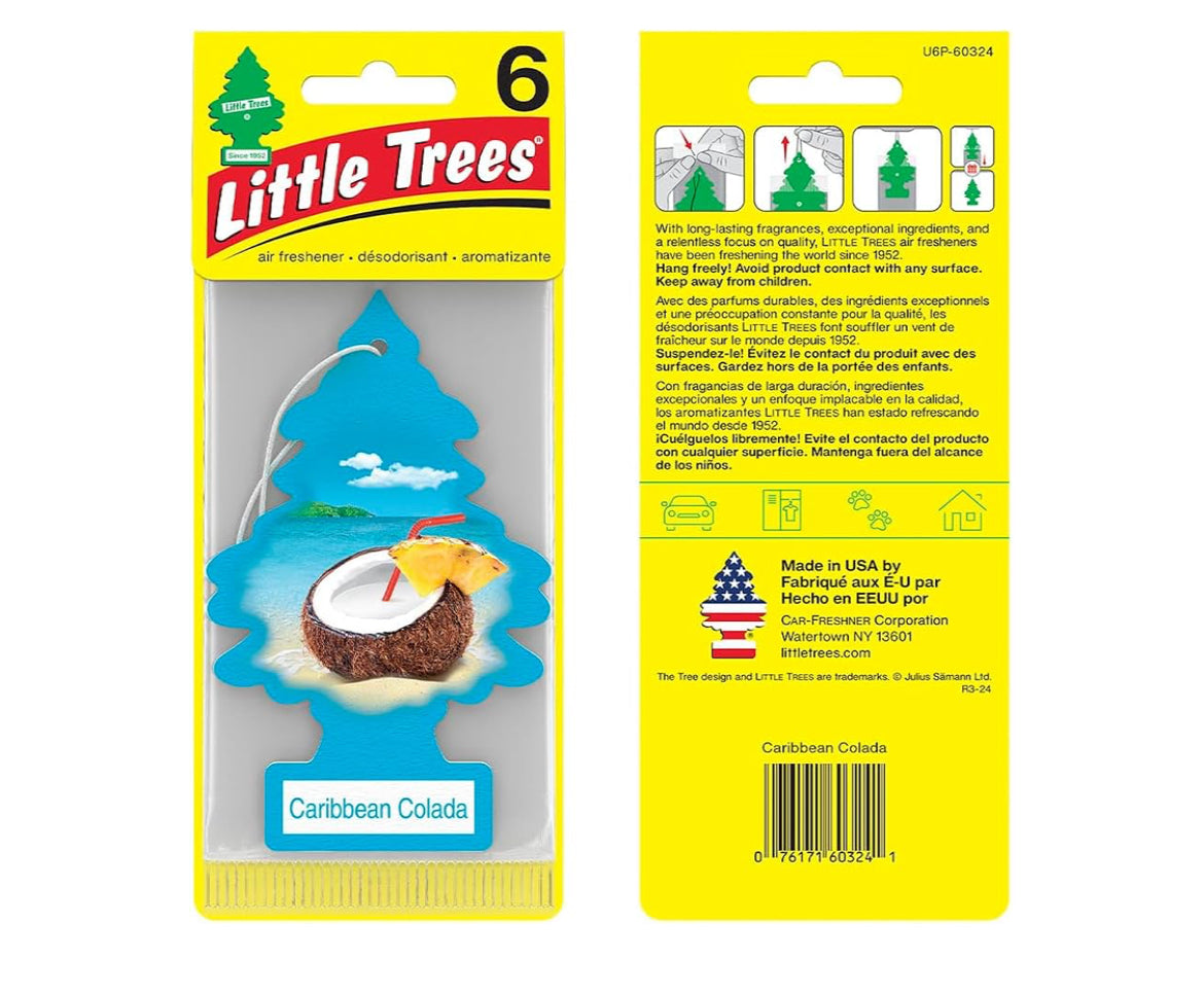LITTLE TREES Kar Lugverfrisser Hangboom Langdurige Geur - Caribbean Colada (24)