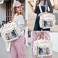 Clear Beach Bag Travel Tote Transparent Backpack for Women Girls Stadium Approved Crossbody Messenger Shoulder Handbag