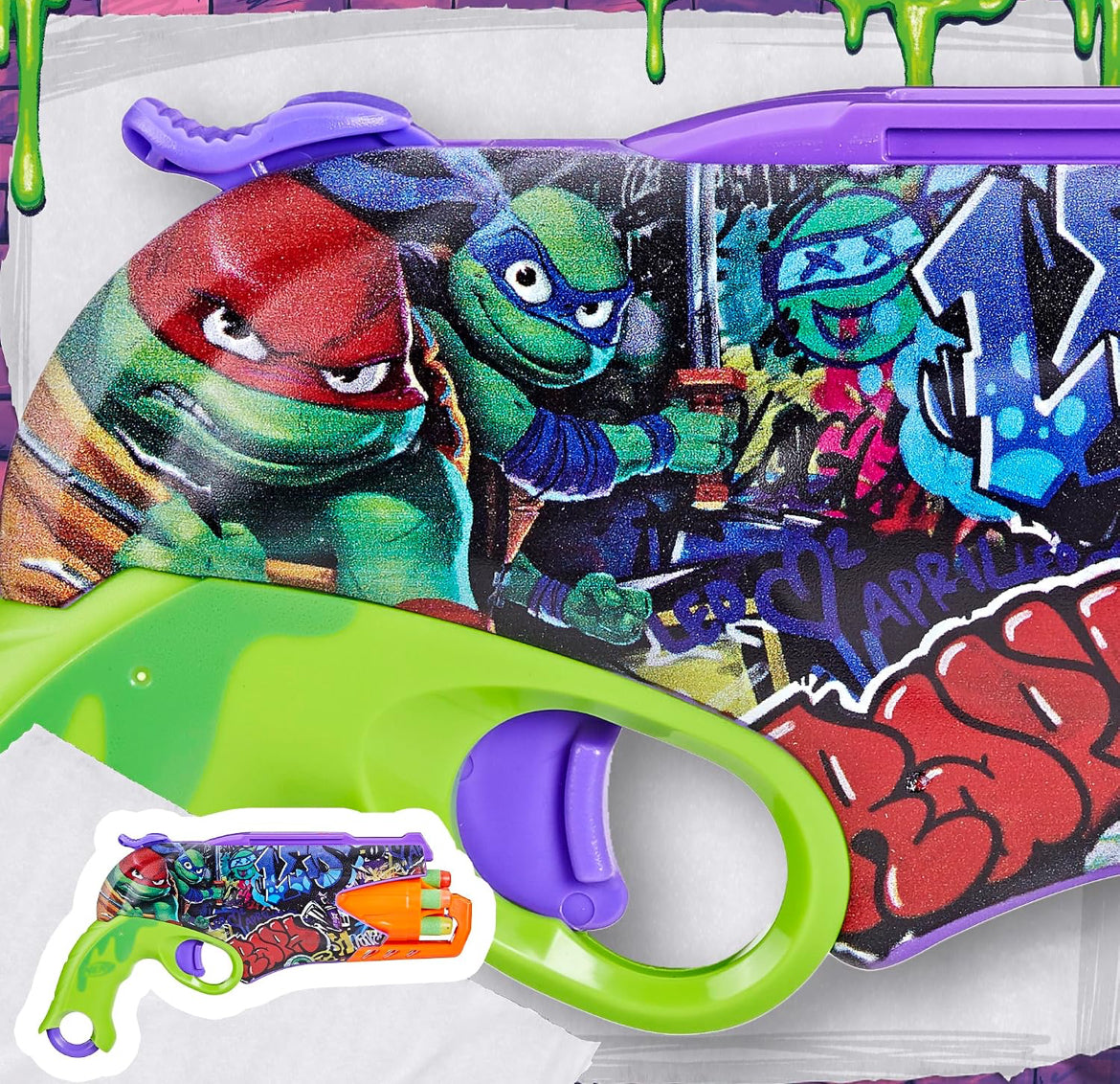 Nerf Teenage Mutant Ninja Turtles Blaster, 10 Elite Darts, Toy Foam Blasters, Ages 8 and Up