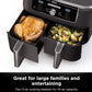 Ninja DZ401 Foodi 10 Quart 6-in-1 DualZone XL 2-Basket Air Fryer with 2 Independent Frying Baskets -  Grey