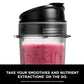 Ninja Fit Compact Personal Blender, Portable Blender for-Smoothies, Shakes, Food Prep, and Frozen Blending, 700-Watt Base, (2) 16-oz. Cups and Spout Lids, Black QB3001SS