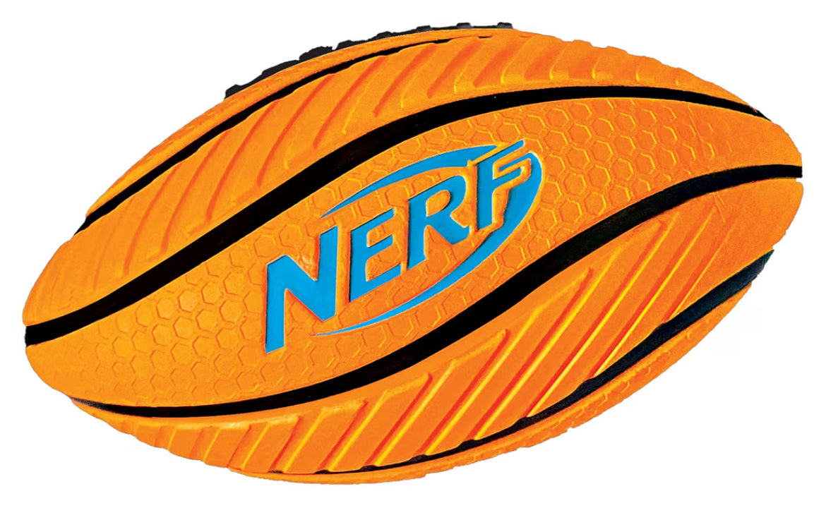 NERF 8.5" Spiral Grip Foam Football - Easy Grip Junior Ball - Delivers Tight Rotation for Accuracy, Lightweight for Deep Throws, Durable Indoors or Outdoors