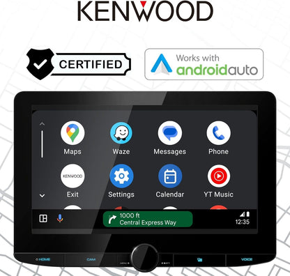 Kenwood 10.1" Hoëdefinisie-motorstereo-ontvanger met kapasitiewe raakpaneel