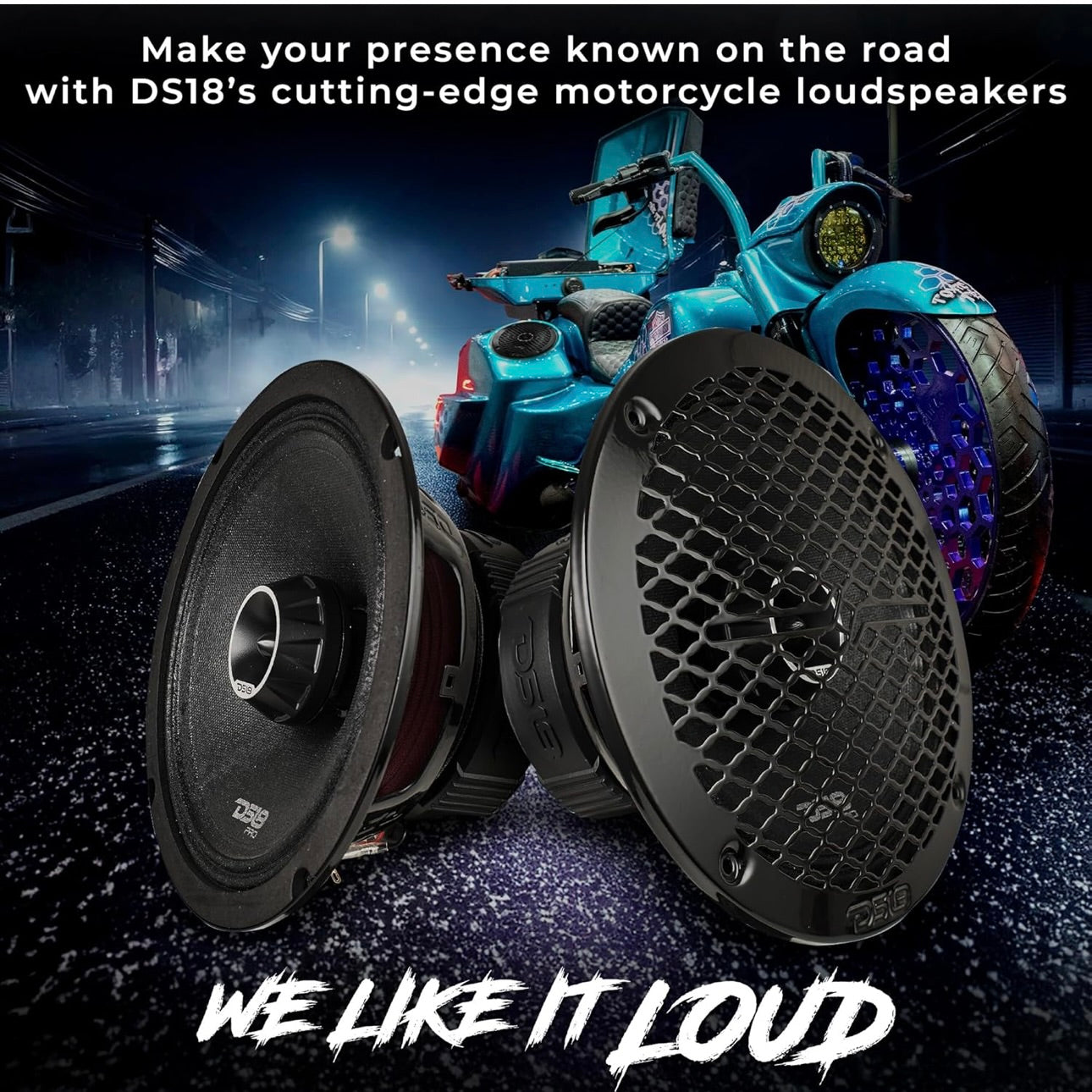 DS18 PRO-ZT Pro Audio 8 INCHES Coaxial Midrange Speakers with Built-in Bullet Tweeter - 1PC