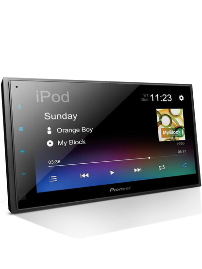 Pioneer DMH-342EX 6.8" Capacitive Touchscreen Double Din Car Stereo
Digital Multimedia Receiver, Alexa, Bluetooth, Backup Camera, USB, FLAC, MIXTRAX, AM/FM Radio, Short Chassis, 13-Band EQ