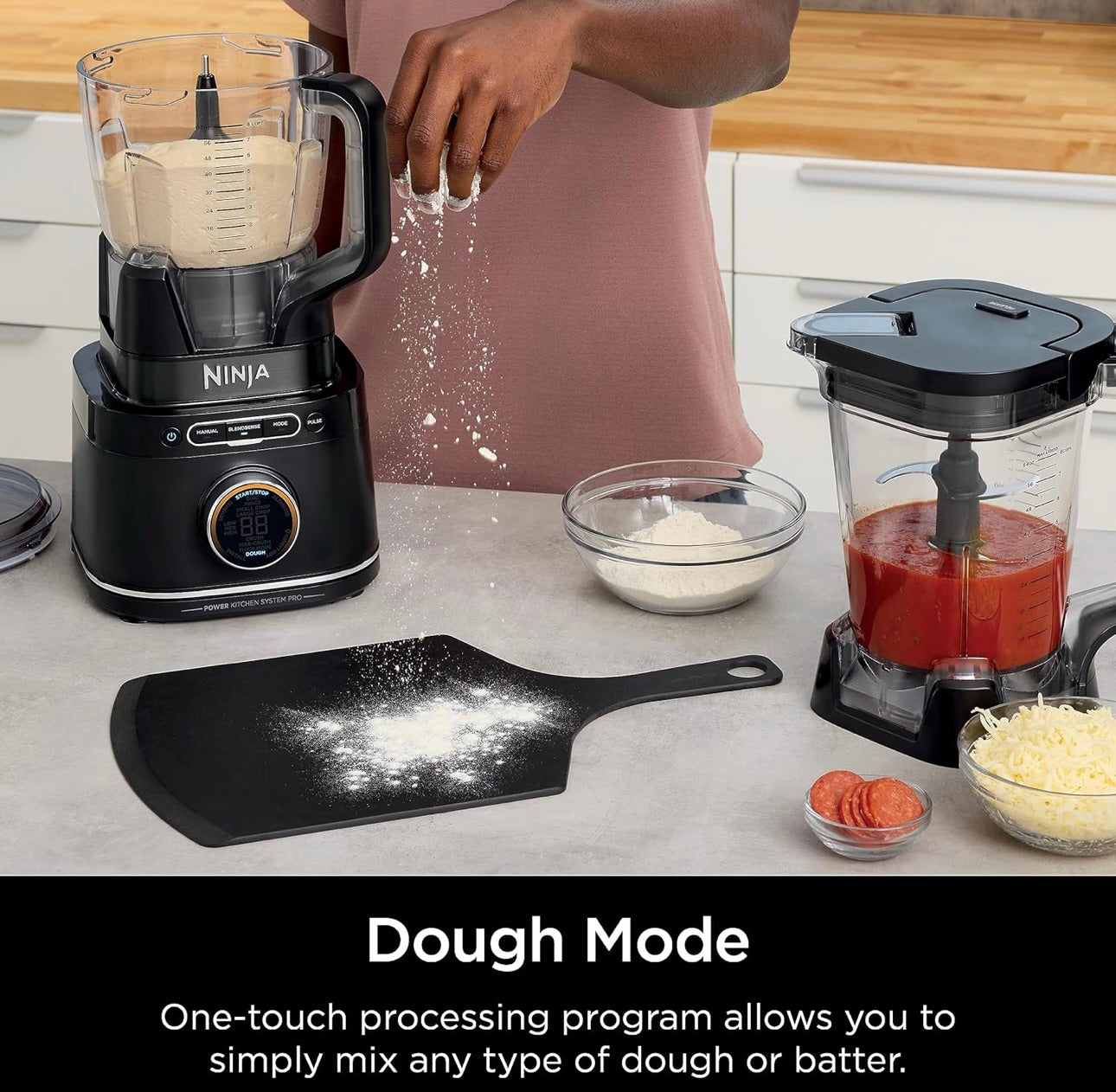 Ninja All-in-One Blender & Food Processor BlendSense Intelligence for Perfectly Smooth Results 1800 Watt - Black TB401