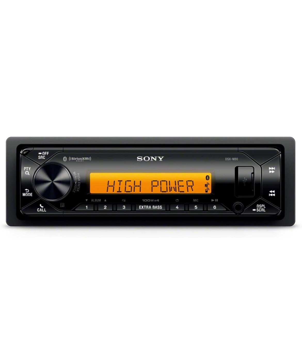 Sony DSX-M80 High Power 45W X 4 Rms Digital Media Receiver with Bluetooth and SiriusXM Ready